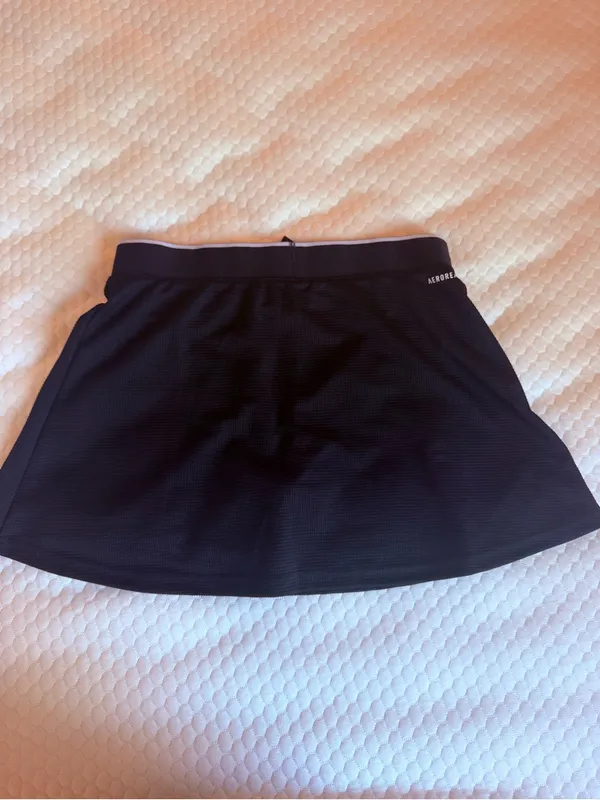 adidas Black Women's Circle Skirt with White Trim - Image 2