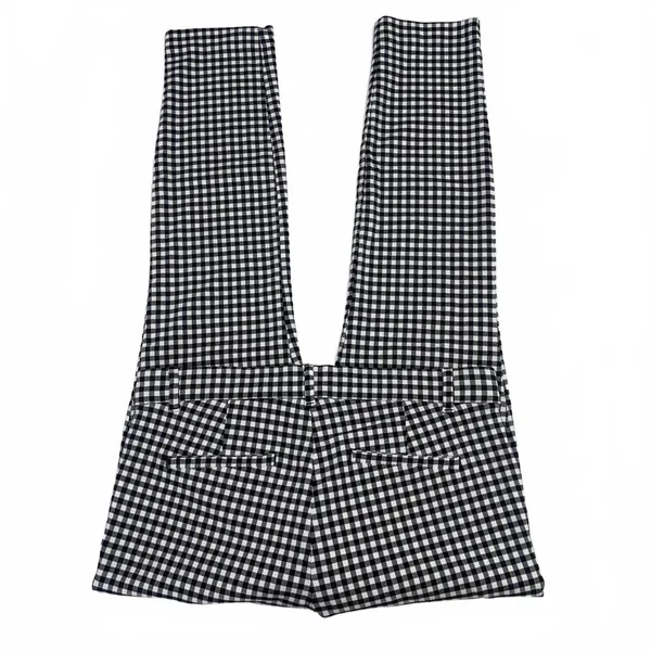 Gap Gingham Skinny Ankle Pants Womens 8 Black White Preppy Office Chic Style - Image 3