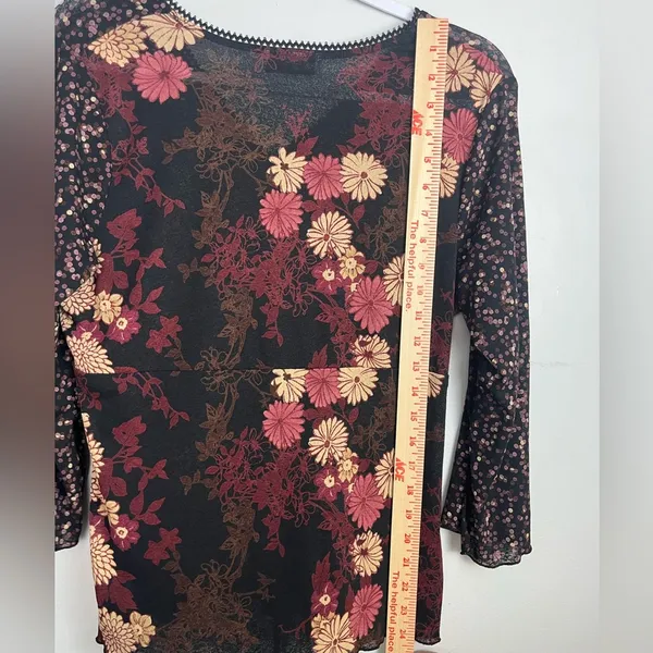 Y2K self esteem multi print blouse - Image 4