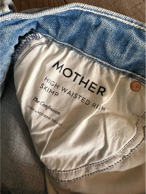 MOTHER Superior High Waisted Rider Skimp Jeans in The Confession Wash Women’s 27 - Image 7