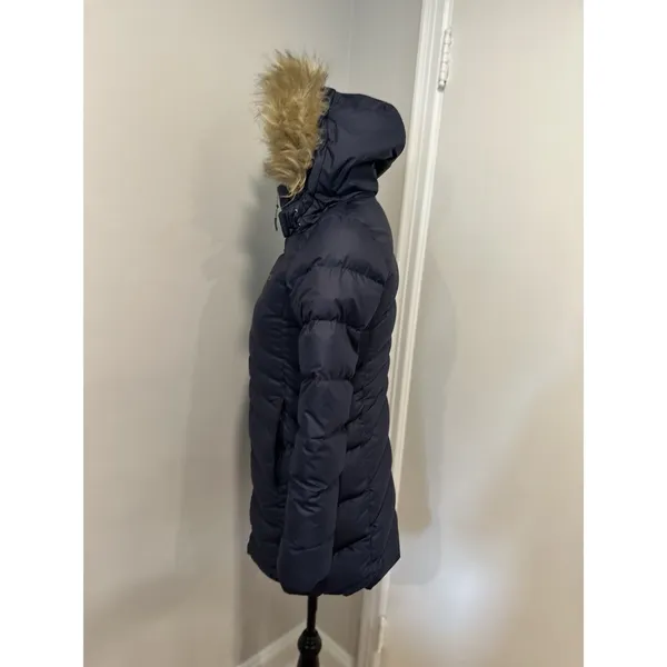 EUC Marmot Sz:XS Navy 700 Down fill Hooded Mid Length Parka Winter Coat Jacket - Image 3