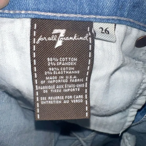 7 for All Mankind Aztec southwest blue luxe 26 skinny jeans - Image 3
