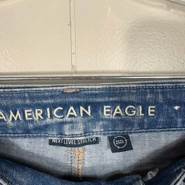 American Eagle Next Level Stretch Crossover Waist Curvy Super High Rise Flare 4S - Image 5