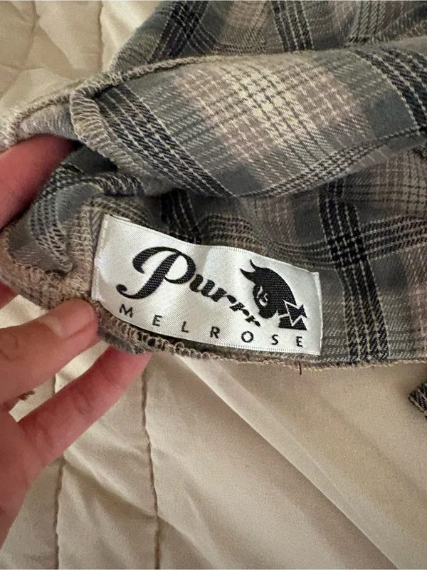 Purrr Melrose Plaid Cropped Tank Top - Image 2