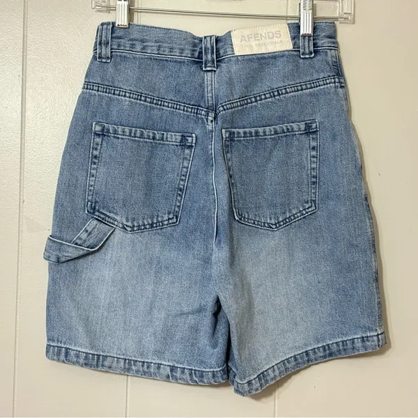 Afends Emilie Workwear Carpenter Denim Shorts High Rise Blue Size 24 - Image 5