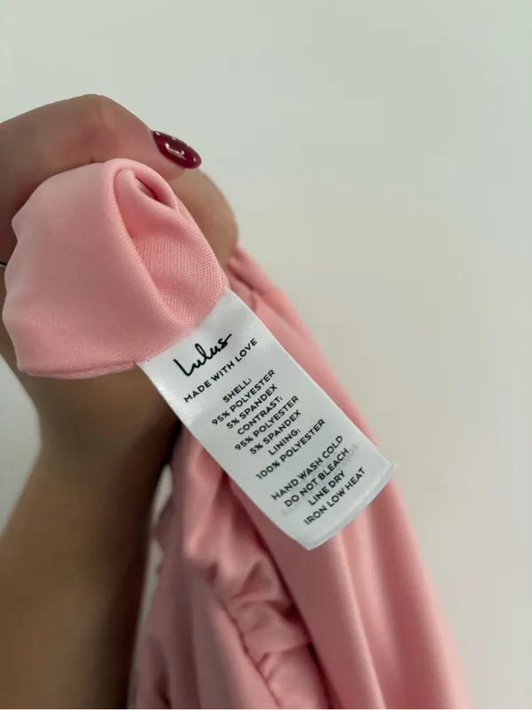 NWT Lulu’s Fabulous Finesse Light Pink Metallic Twist Front Maxi Dress Size XXS - Image 11