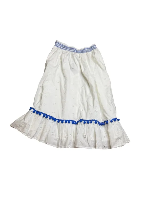 🌊 J.Crew Eyelet‎ Ruffle Midi Skirt Small NWT Boho Coastal 🌊 - Image 6