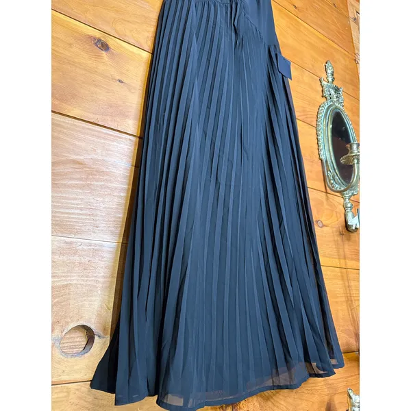 Lulus Celebratory Aesthetic Black Pleated Strapless Dress Gala Homecoming Medium - Image 4