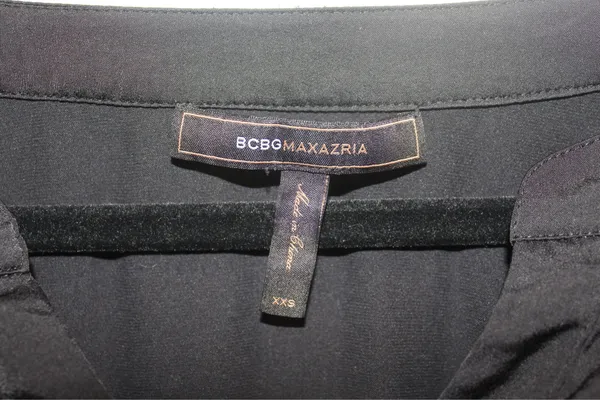 Vintage BCBG Black Silk Blouse - Image 2