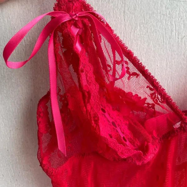 Victoria's Secrets Sexy Little Things Lace Babydoll Lingerie Top Size M A11 - Image 5