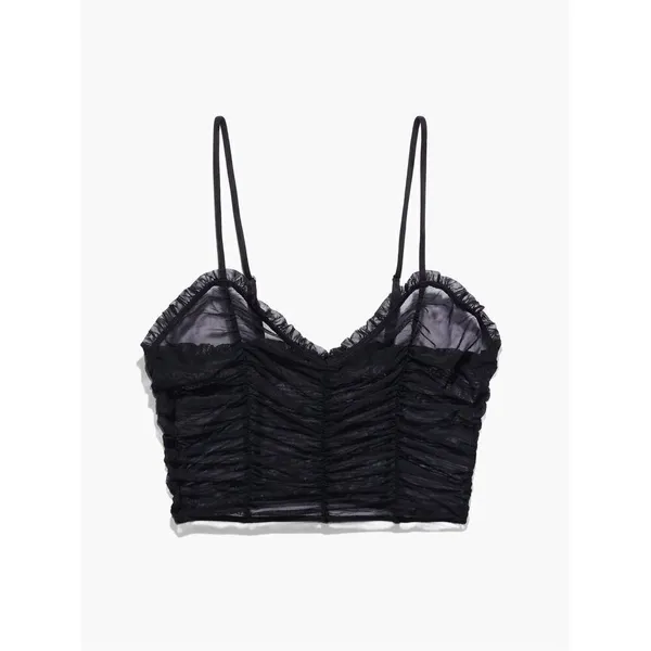 ✨Savage X Fenty GATHERED MESH BLACK CAVIAR SZ SMALL CAMI✨ - Image 4