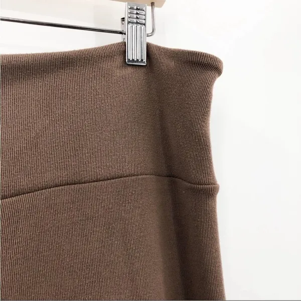 WOMN. Thea Leggings Brown Ribbed High Rise Stretchy XXL NEW - Image 6
