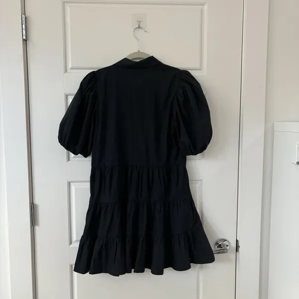 Abercrombie Poplin Puff Sleeve Shirt Dress - Image 7
