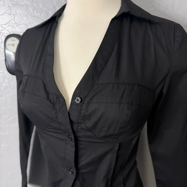 Princess Polly Zifra Shirt, Black, 2 - Image 2