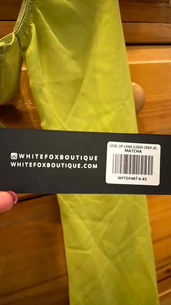 White Fox Boutique Crop Long Sleeve - Image 2