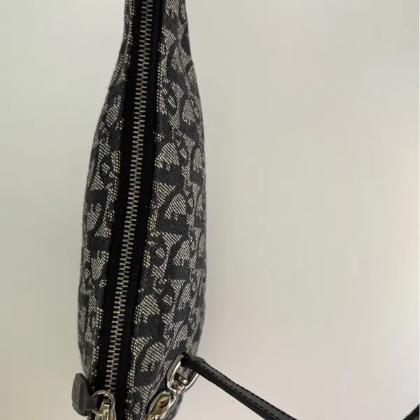 Christian Dior Vintage Saddle Bag in Black Logo Denim - Image 6