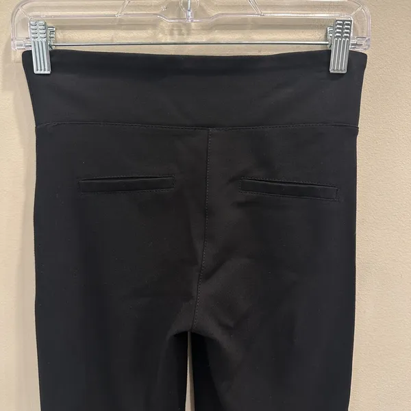 Betabrand‎ Black Mid-Rise Flare Pull-On Ponte Dress Yoga Pants XS Petite Career - Image 5