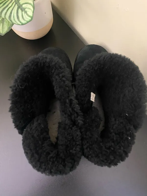 UGG Classic Black Short Womens Boot Crystal Detail, Size 7 - Image 4