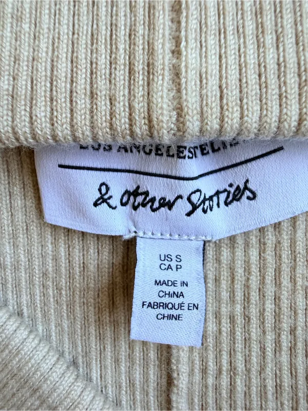 & Other Stories Flared Rib Knit Trousers - Image 5