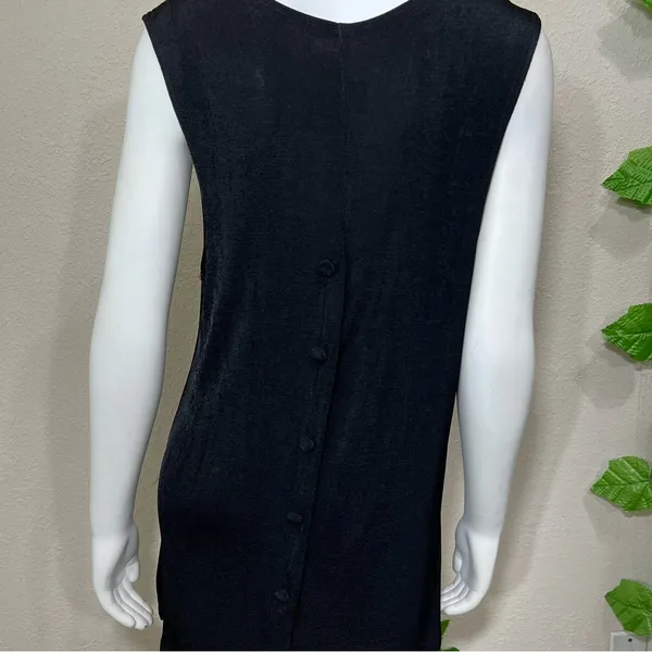 Pola Black Button Down Vest Dress - Image 8