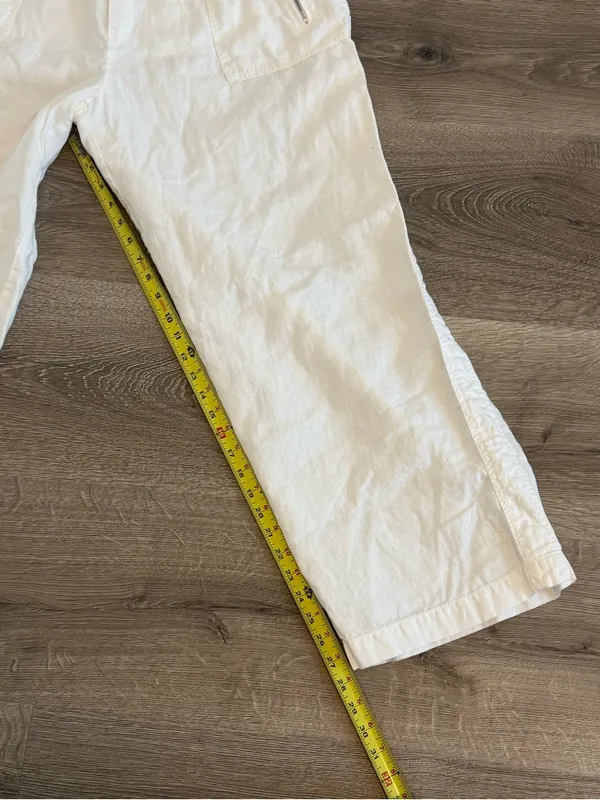 Athlete Cabo Linen Wide Leg Pants Size 18 White - Image 7