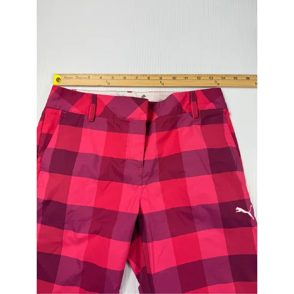 Puma Golf Shorts Plaid Athletic‎ Casual Walking Activewear Womens - Image 2