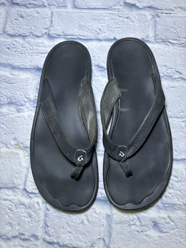 OluKai Ohana Sandals Womens Size 11 Black Flip Flops Thong Comfort Summer - Image 3