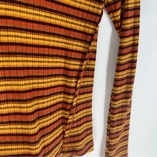 FREE PEOPLE Cape Cod‎ Thermal Striped Ribbed Cowl Neck Size M - Image 9