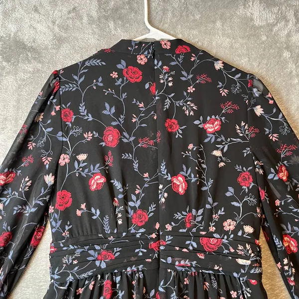 Gal Meets Glam Black Cherry Floral Mini Dress Size 6‎ Flowers Romantic - Image 6