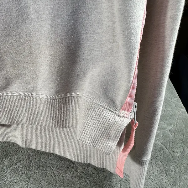 Lululemon Rejuvenate Pullover Sweatshirt Ivory Cream Pink Side Zip Top Women's 6 - Image 5