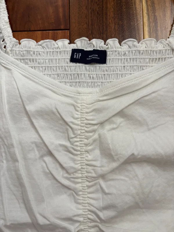 Gap 100% Organic Cotton Vintage Ruched Top - Image 5