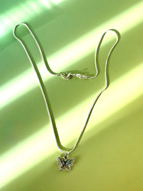 Sterling Silver Butterfly Necklace - Image 4