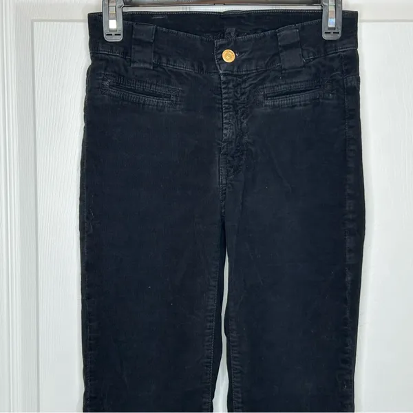 7 For All Mankind Black and Burgundy Corduroy Pants‎ Size 24 - Image 12