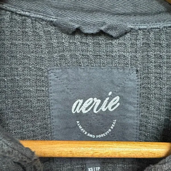 Aerie Gray‎ Waffle Knit Shacket XS - Image 4