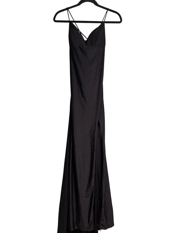 Amarra Black Maxi Dress Women 2 Dark Fairy Goth Whimsigoth Lace Up Y2K - Image 2