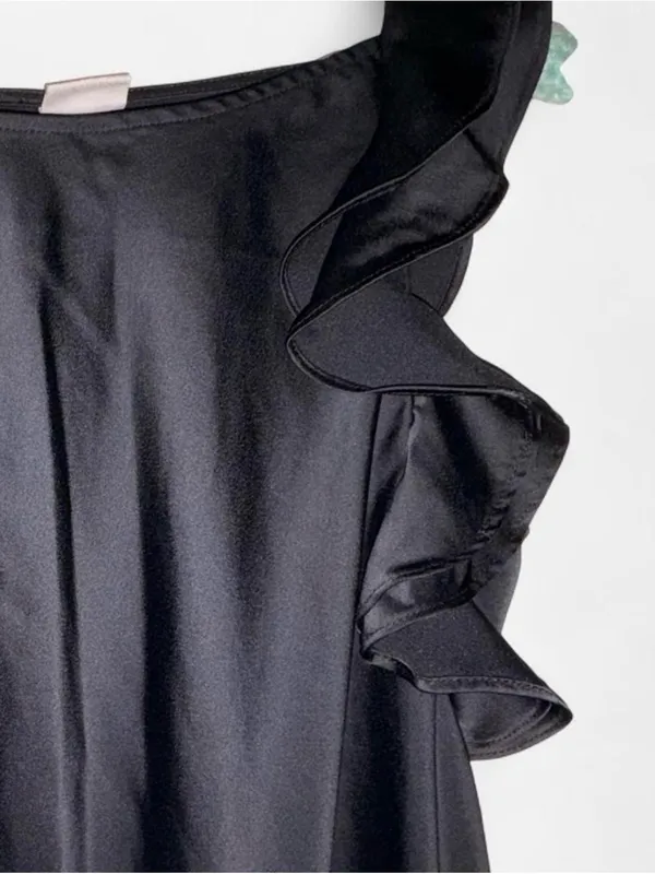 a new day Black Ruffle-Shoulder Maxi Dress - Image 3