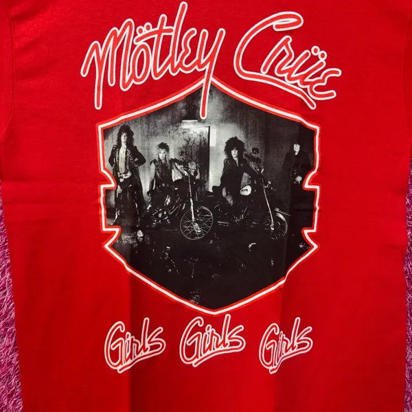 Motley Crue Girls Girls Girls Album Heavy Metal Band Tee M - Image 2