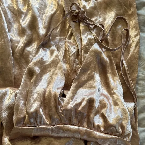 Rose Champagne Satin Formal Dress - Image 2