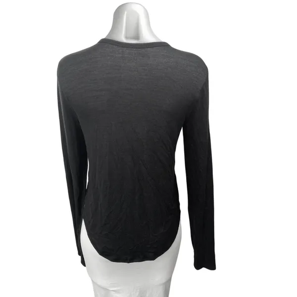 Abercrombie & Fitch Women's Black Crewneck Long Sleeve Tee T-shirt Top Size M - Image 2
