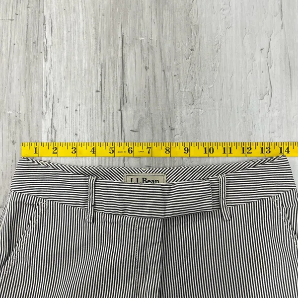 L.L. Bean Favorite Fit Curvy Striped Cotton Straight Leg Pants Hemmed 6T - Image 7