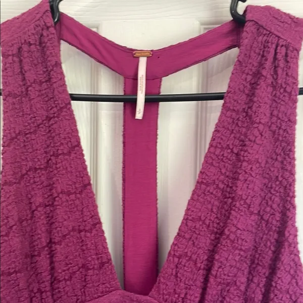 Free People Purple Ruched Cut Out Mini Dress - Image 2
