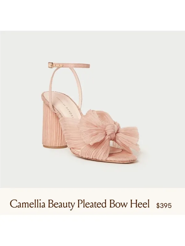 Loeffler Randall Camellia Beauty Pleated Bow Heel size 7 NEW - Image 2