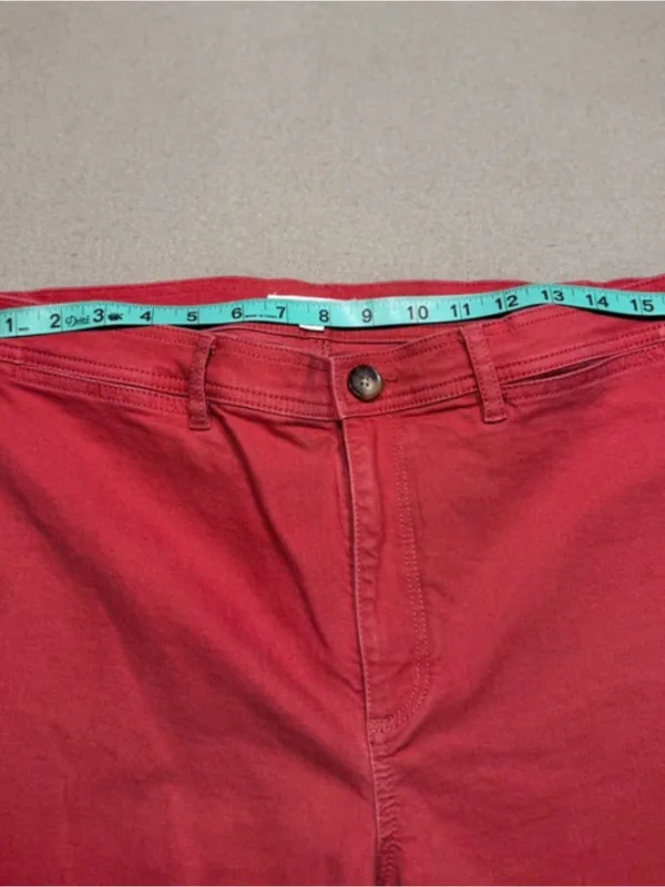 LOFT Coral Red Straight Leg Pants - Image 4