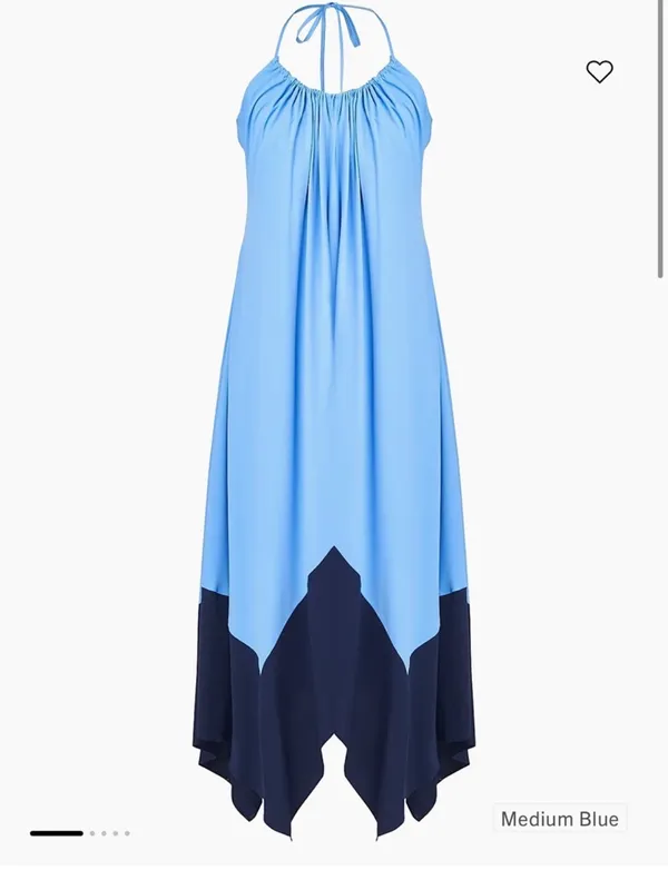Halston Karley Handkerchief Halter Dress, Size 0 - Image 4