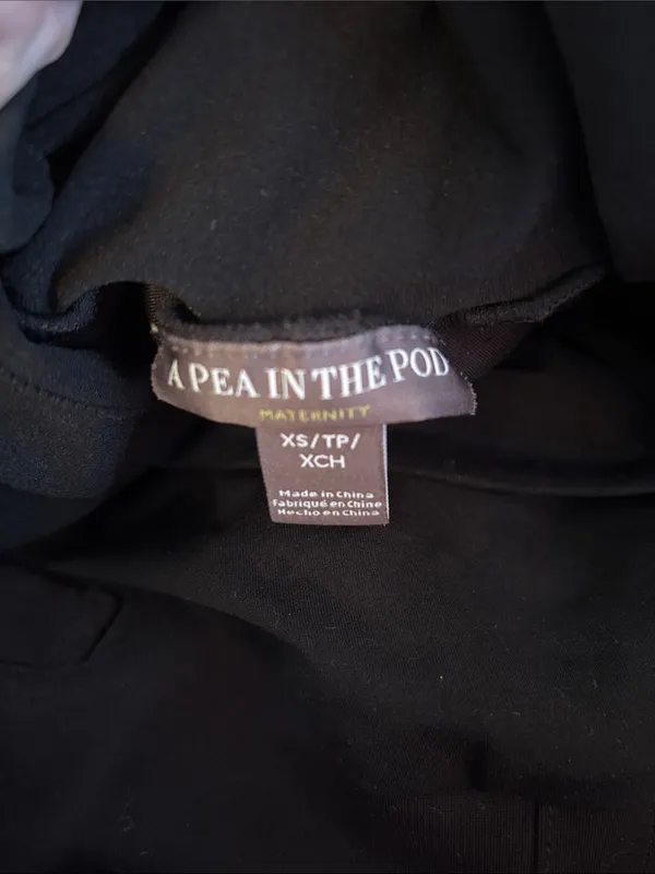 A Pea in the Pod Black Maternity Skinny Pants with Fold-Over Waist - Image 2