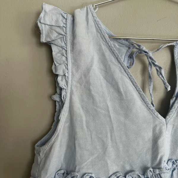 Zara trf Collection Cotton Babydoll Flutter Sleeve Top - Image 7