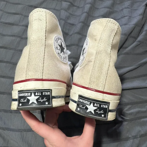 Converse Cream Colored Chuck Taylor Sneakers - Image 5