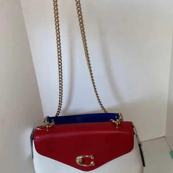 NWT Coach Red and White Leather Crossbody Bag - Image 12
