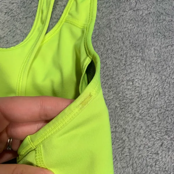 Nike Pro Women's Bright Yellow Sports Bra - Image 5