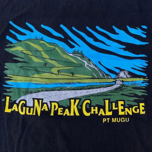Vintage 90s Laguna Peak Challenge Black Oneita Graphic T-shirt - Image 3